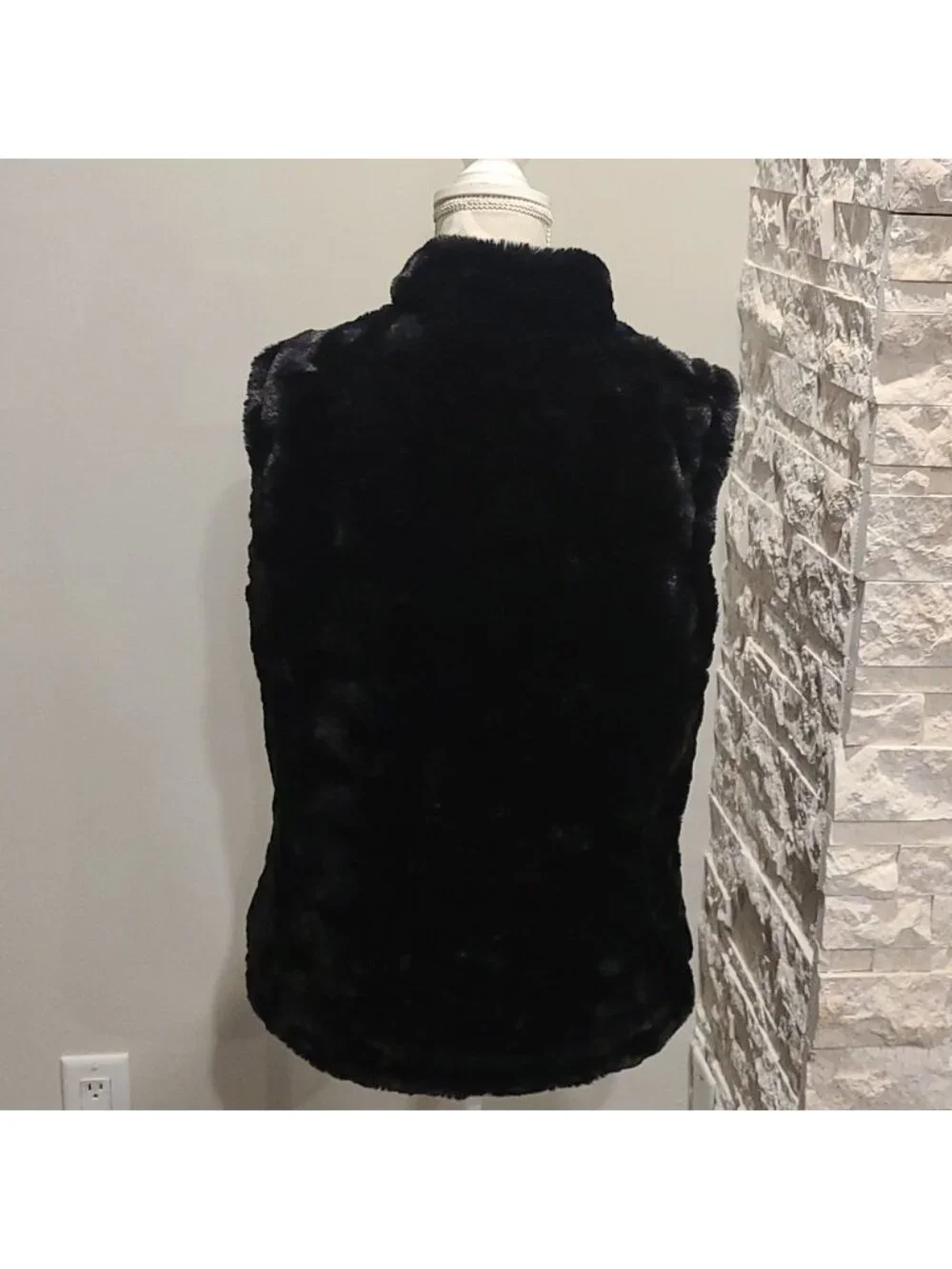 Nicole Miller Black Reversible vest